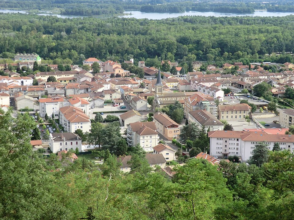 View of Miribel from the top of Vierge du Mas Rillier