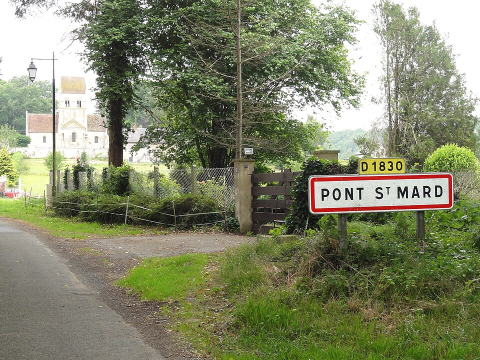 Pont — Saint — Mard (Aisne) city limit sign