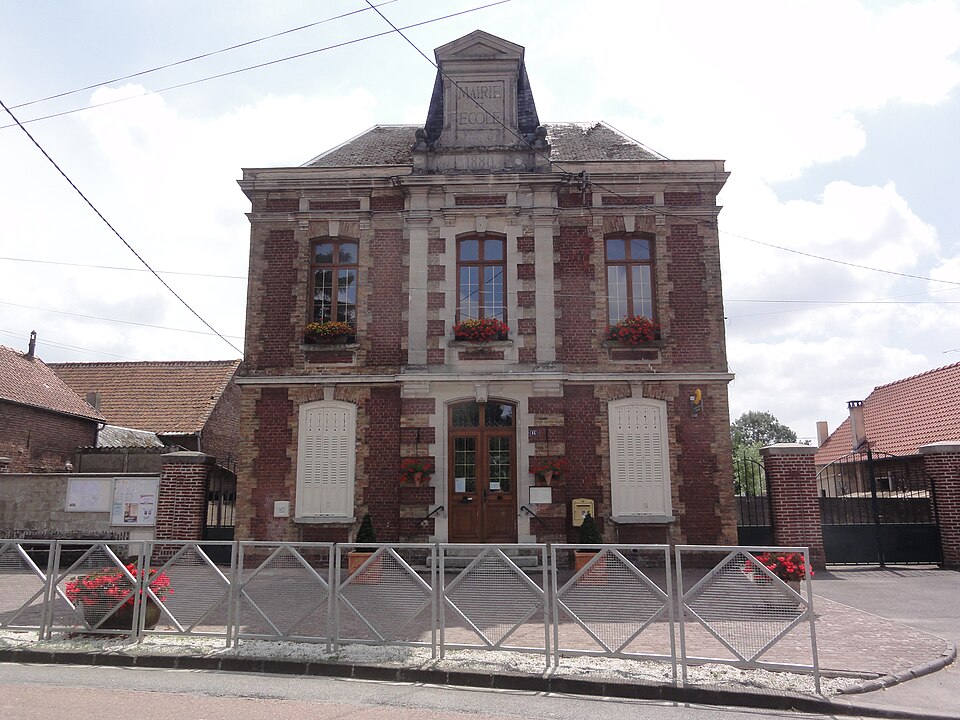 Serain (Aisne) mairie et école