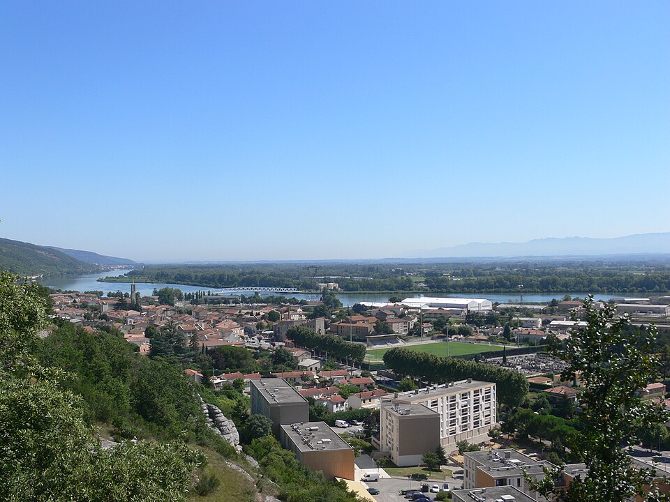 Le Pouzin — vue vers le Nord