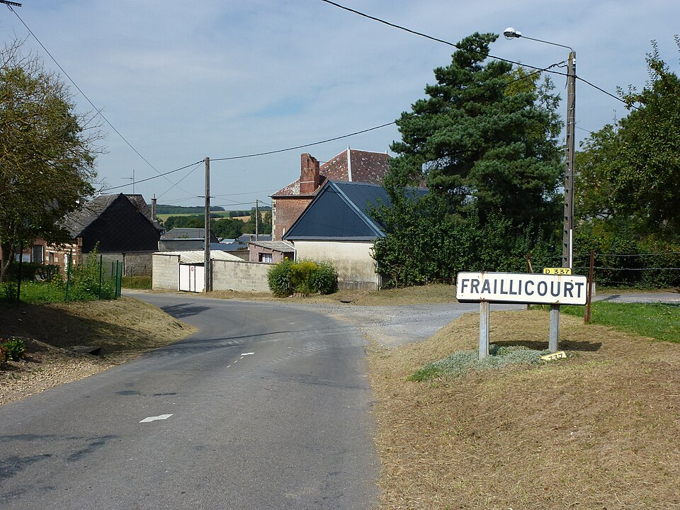 Fraillicourt (Ardennes) city limit sign