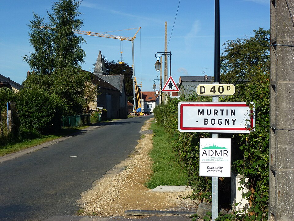 Murtin — et — Bogny (Ardennes) city limit sign Murtin