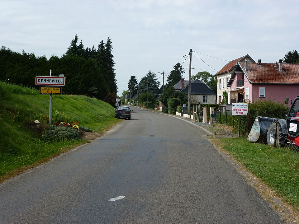 Renneville (Ardennes) city limit sign
