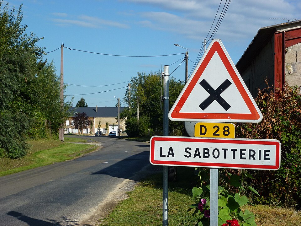 La Sabotterie (Ardennes) city limit sign