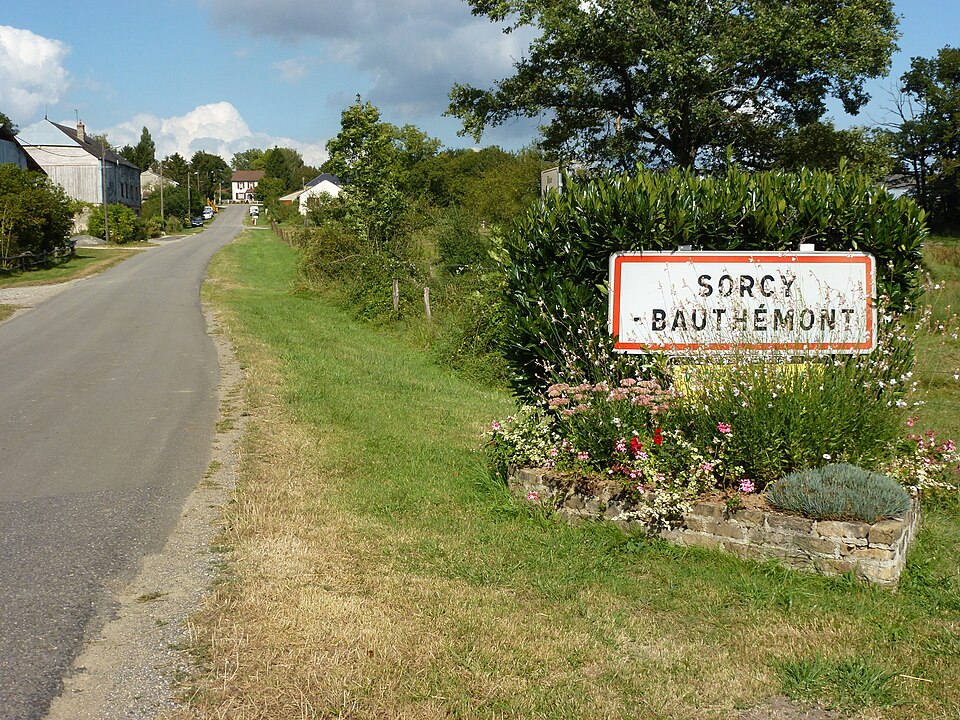 Sorcy — Bauthémont (Ardennes) city limit sign