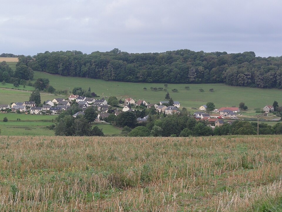 Warnécourt (Ardennes) vue du village