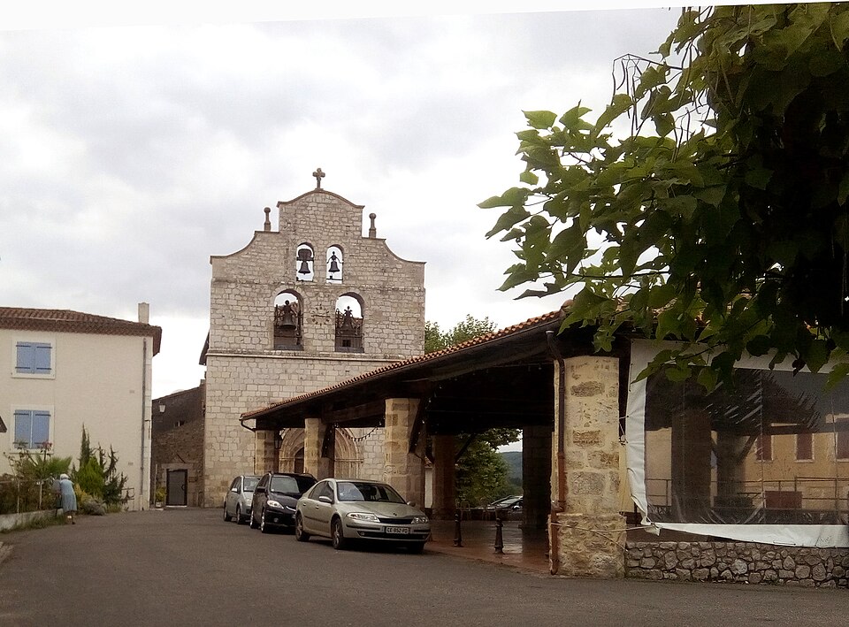 Fabas halle et église (après recadrage)
