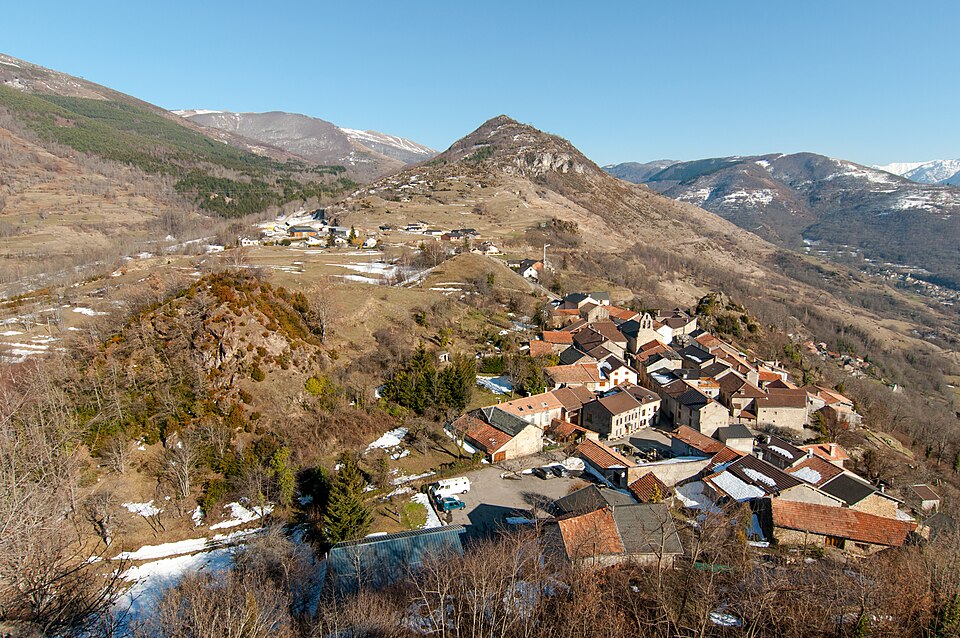 Village de Lordat vu du chateau