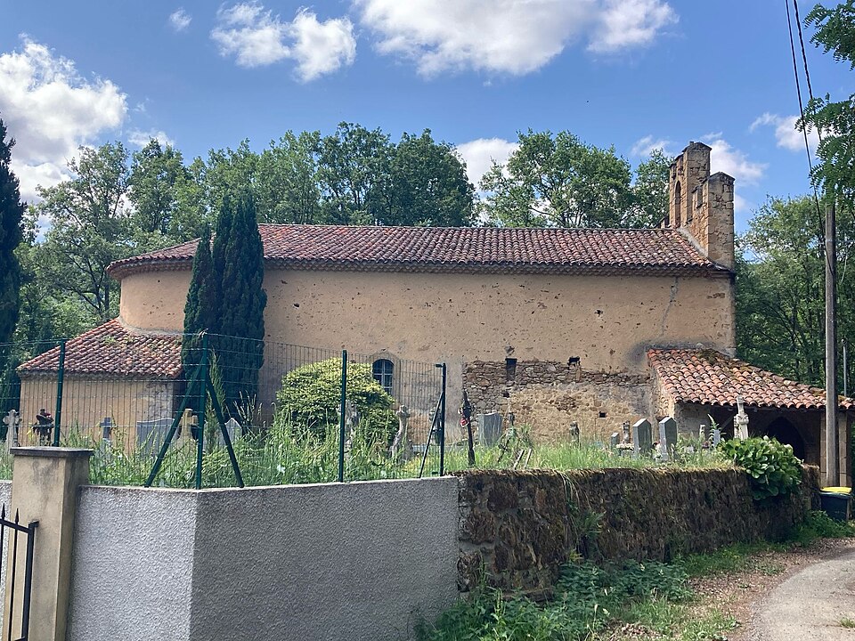 Eglise et cimetière de Montfa en Ariège