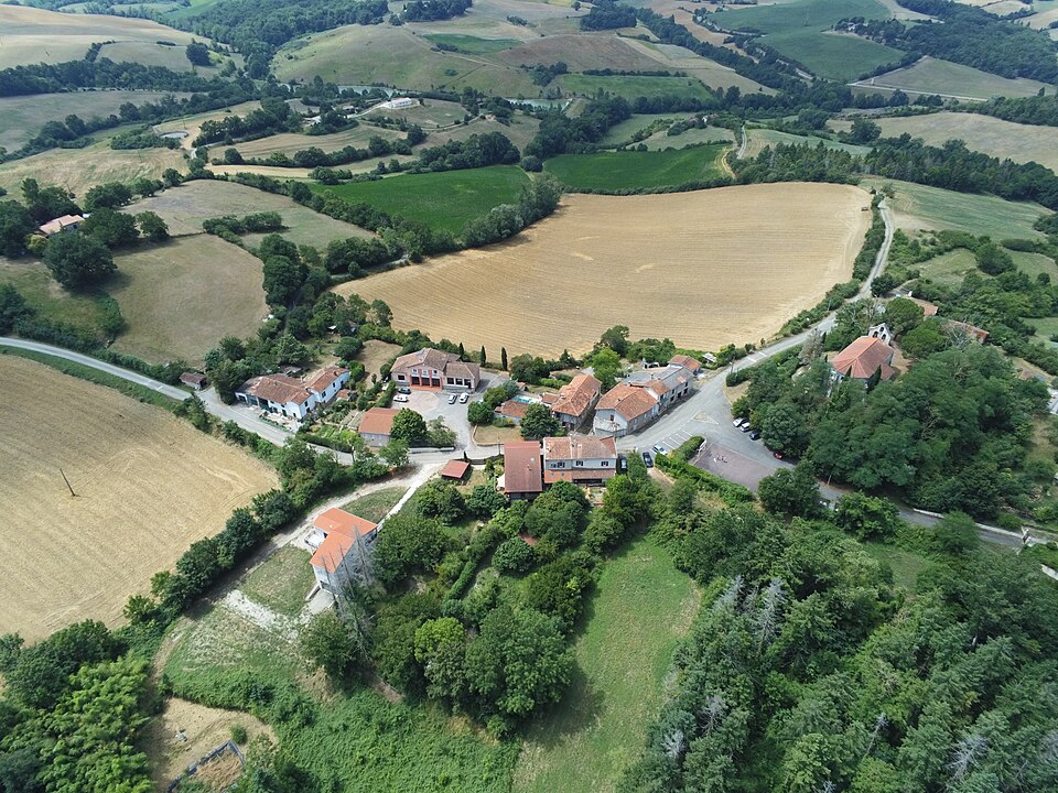 Prise de vue aérienne d'Unzent