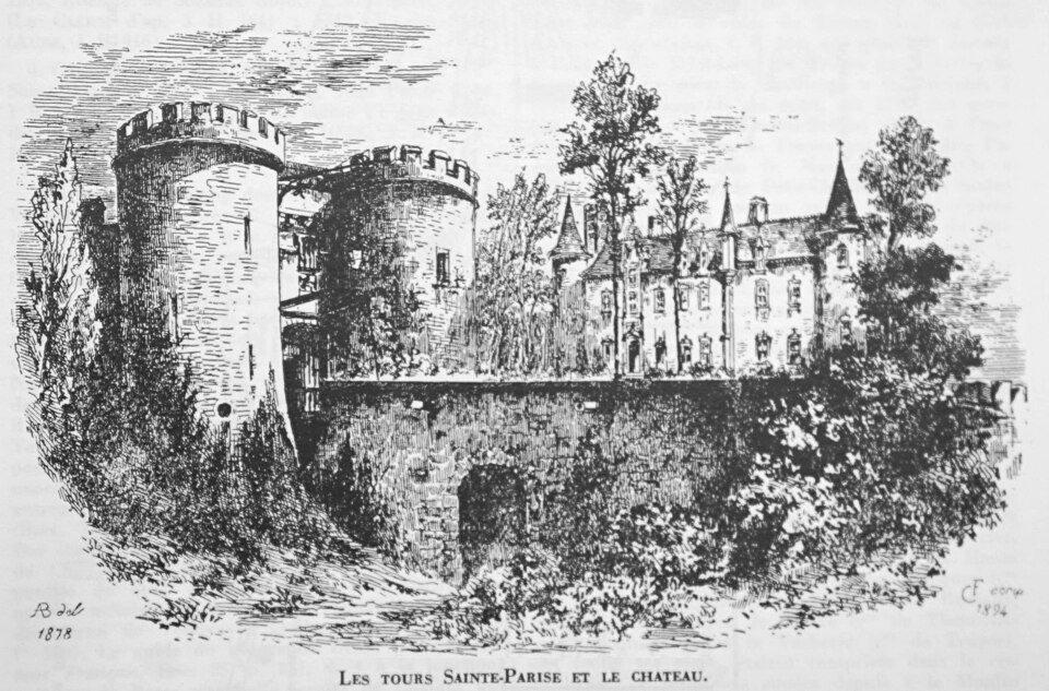 Les tours sainte parisse et le chateau Chancenay 00417