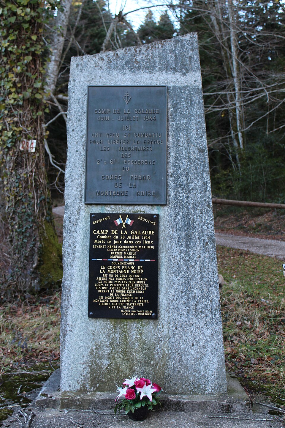 Mémorial de la Galaube, Aude