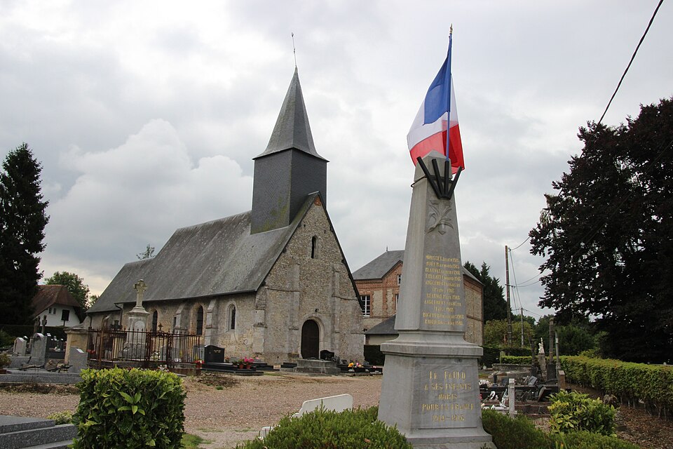Église et monument aux morts Le Faulq