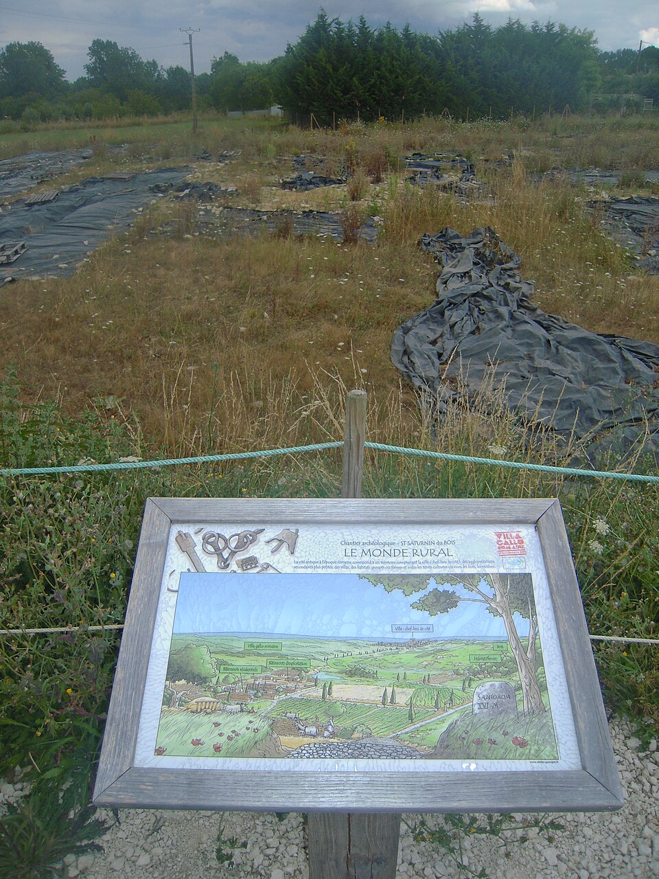 Panneau sur les paysages historiques de Saint — Saturnin — du — Bois