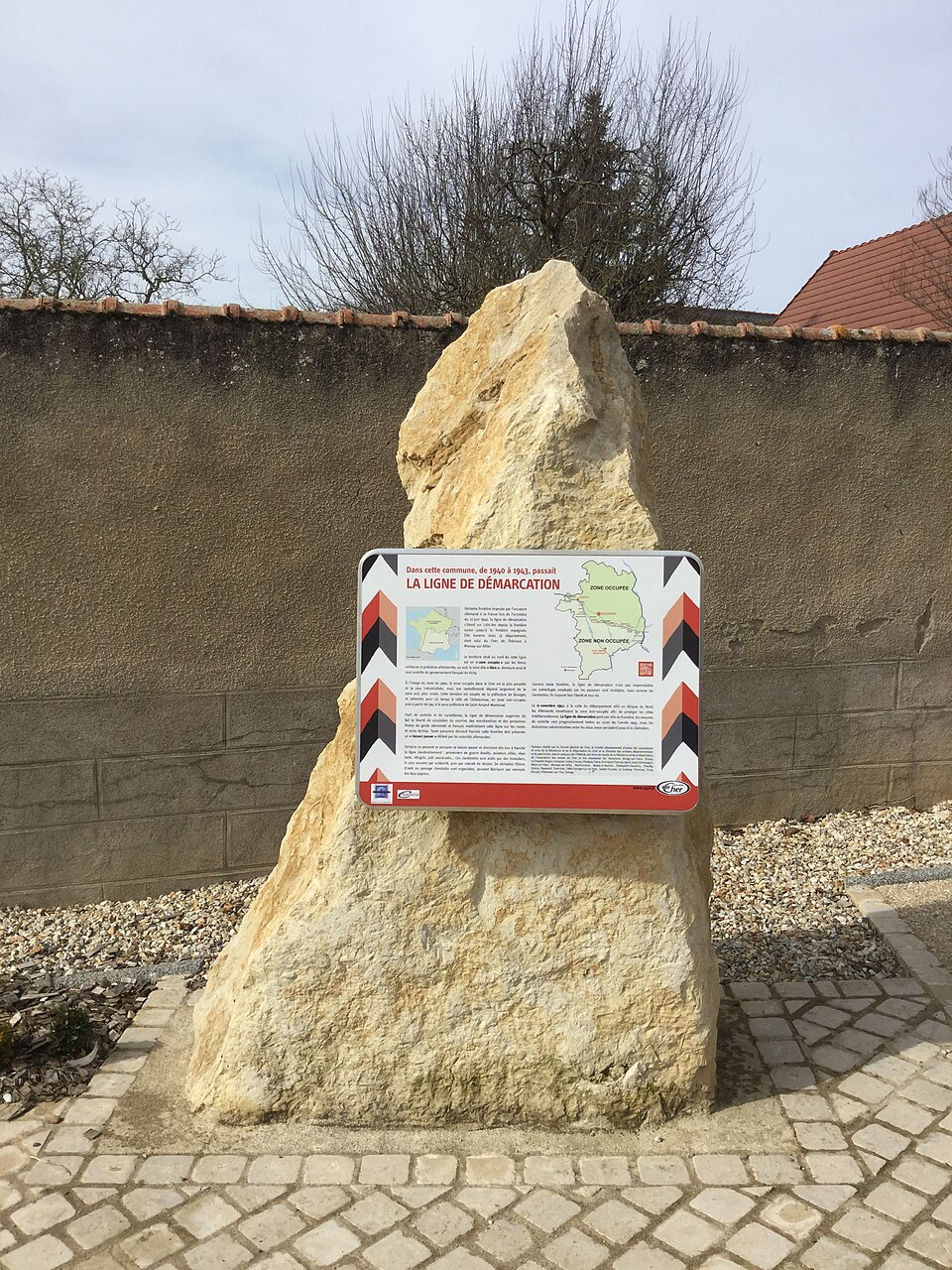 Panneau de la ligne de démarcation