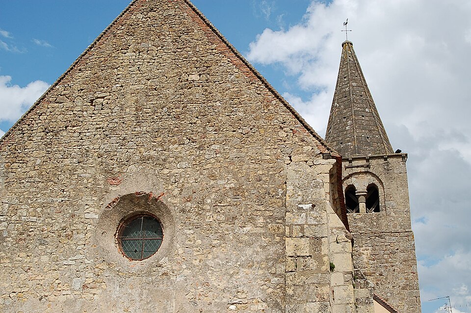 Eglise de Coust (Cher), façade occidentale