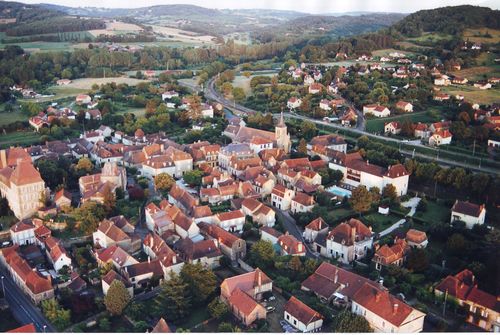 Vue aérienne de Siorac