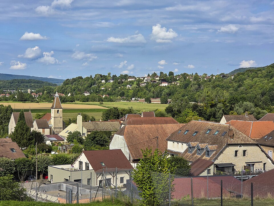 Chalezeule, vue sur le centre du village
