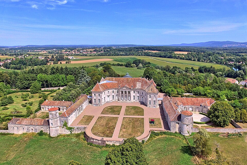 Moncley, le château (vue aérienne)