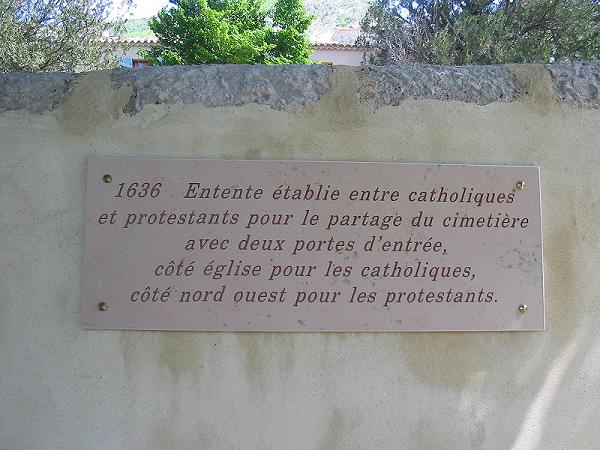 Plaque cimetiere de Brette