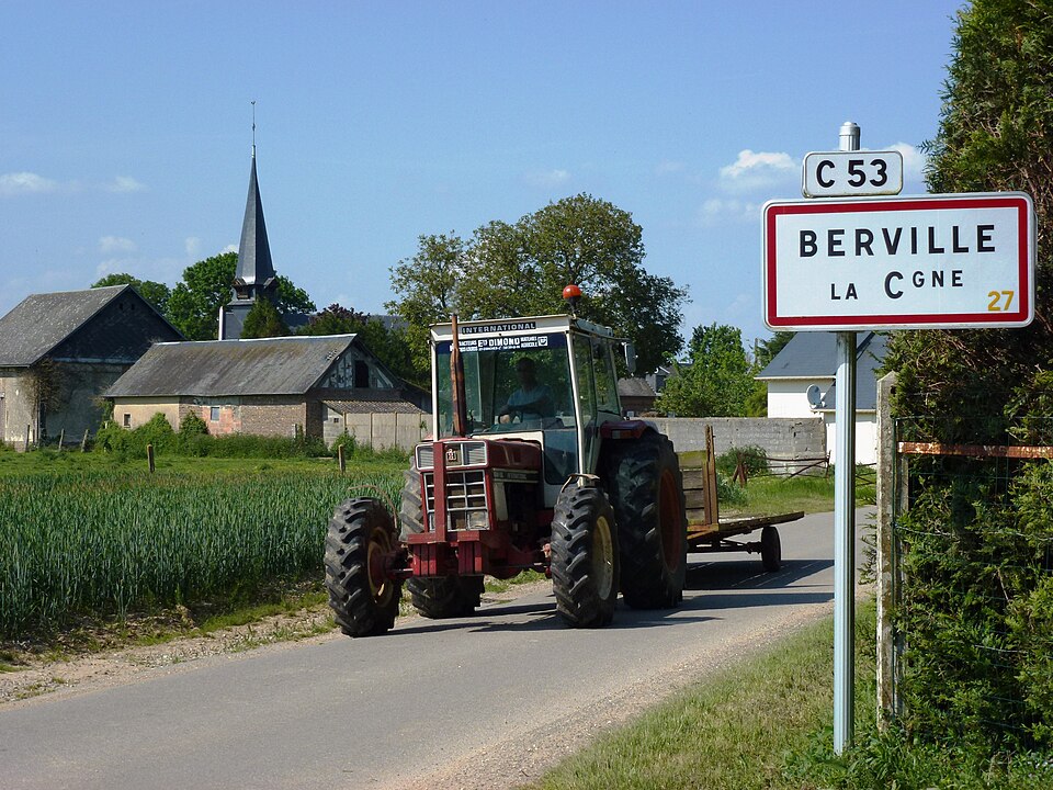 Berville — la — Campagne (Eure, Fr) city limit sign