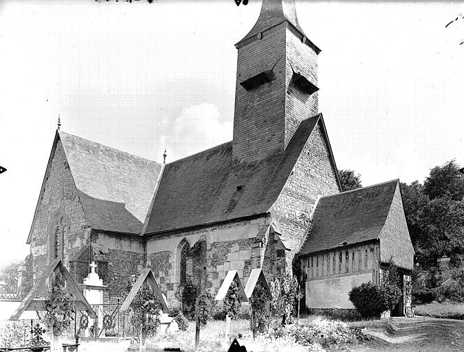 Eglise — Ensemble nord — ouest — Mesnil — sous — Vienne — Médiathèque de l'architecture et du patrimoine — APMH00031998
