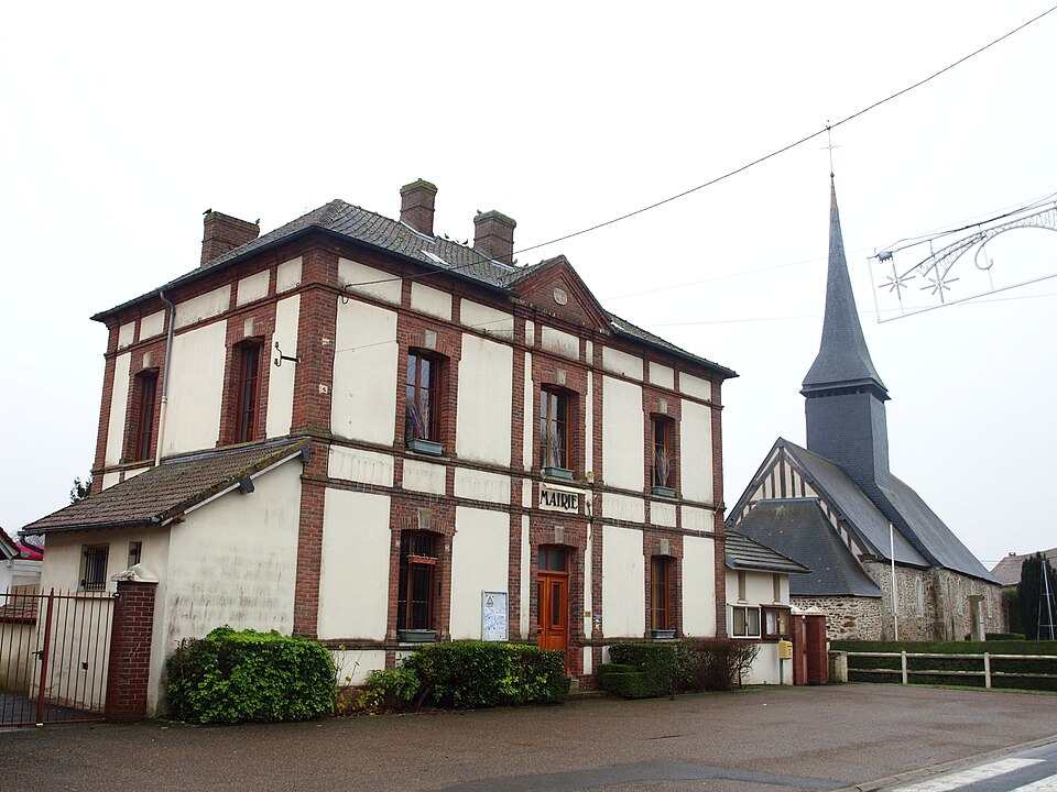 Saint — Julien — de — la — Liègue — FR — 27 — mairie & église — 02