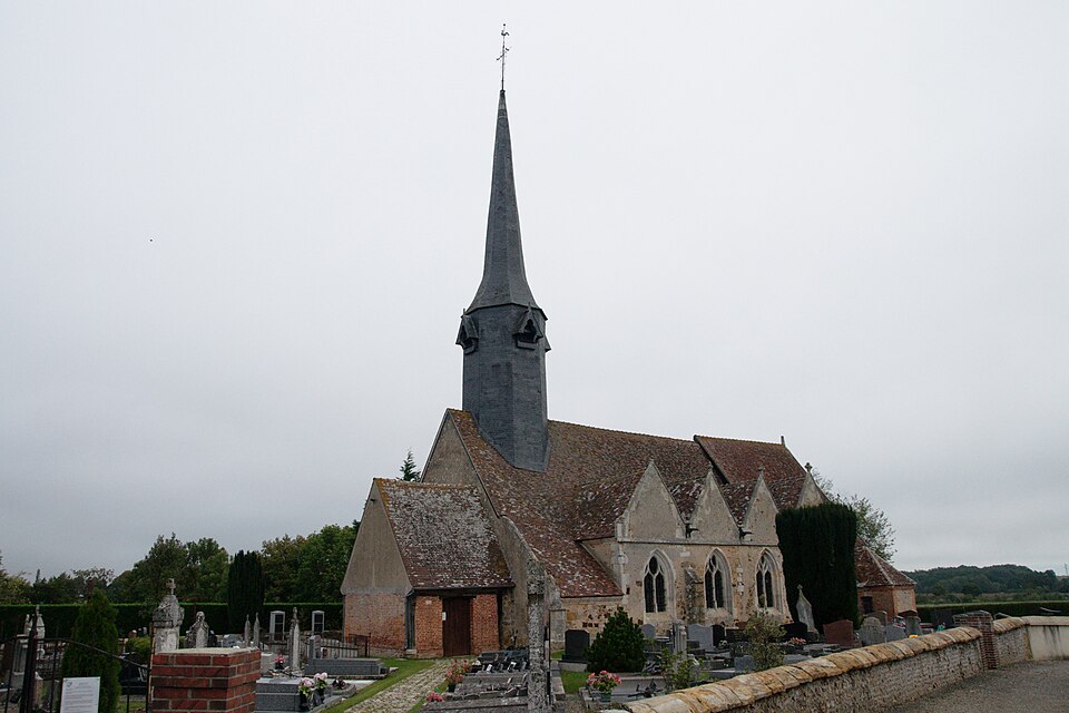 Eglise de Saint Ouen d'Attez, vue générale 1