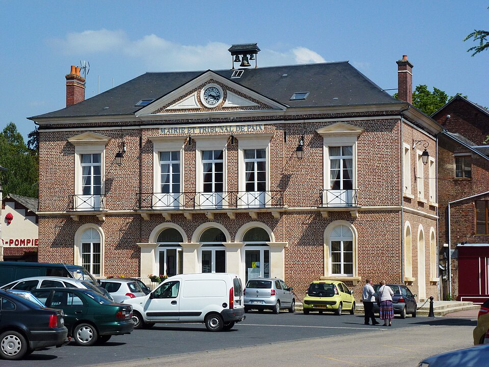 Thiberville (Eure, Fr) mairie et tribunal de Paix