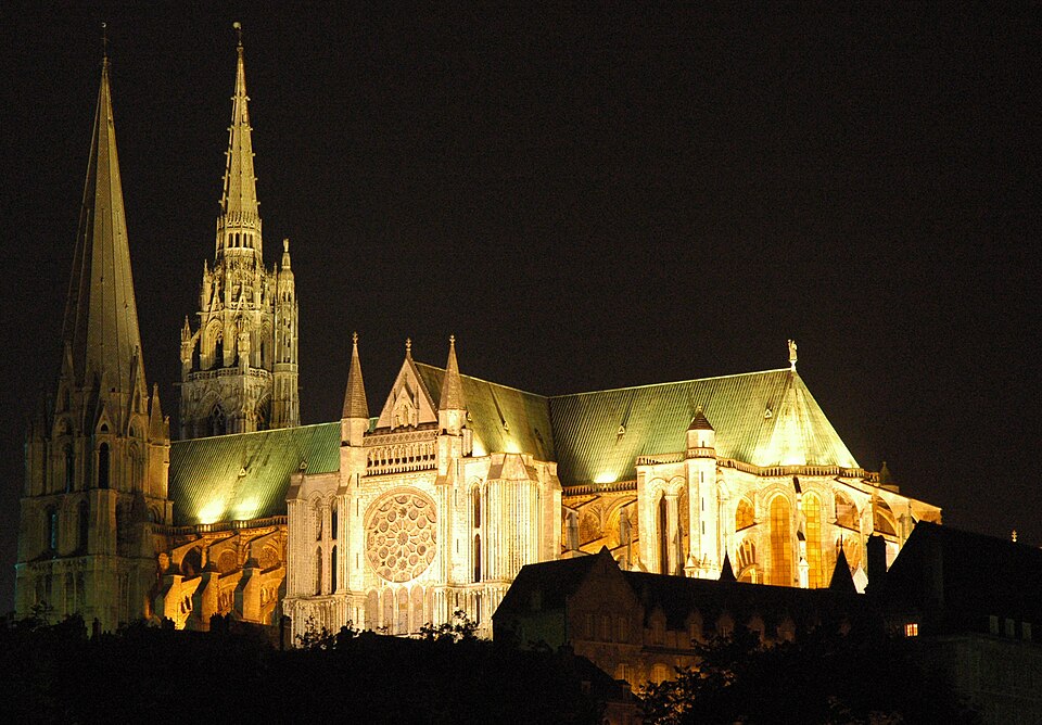 France Eure et Loir Chartres Cathedrale nuit 02