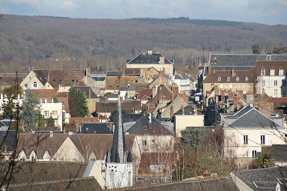 Nogent — le — Rotrou — City center seen from Château Saint — Jean