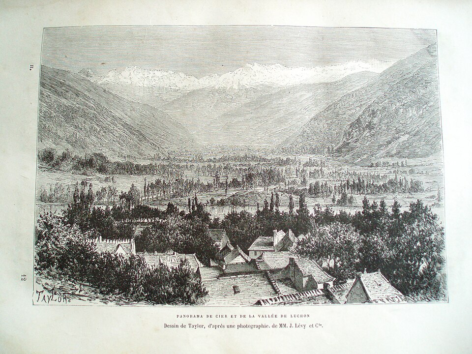 Panorama de Cier et de la vallée de Luchon (Pyrénées)