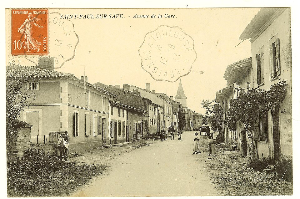 Saint — Paul — sur — Save — Avenue de la Gare — carte postale (1)