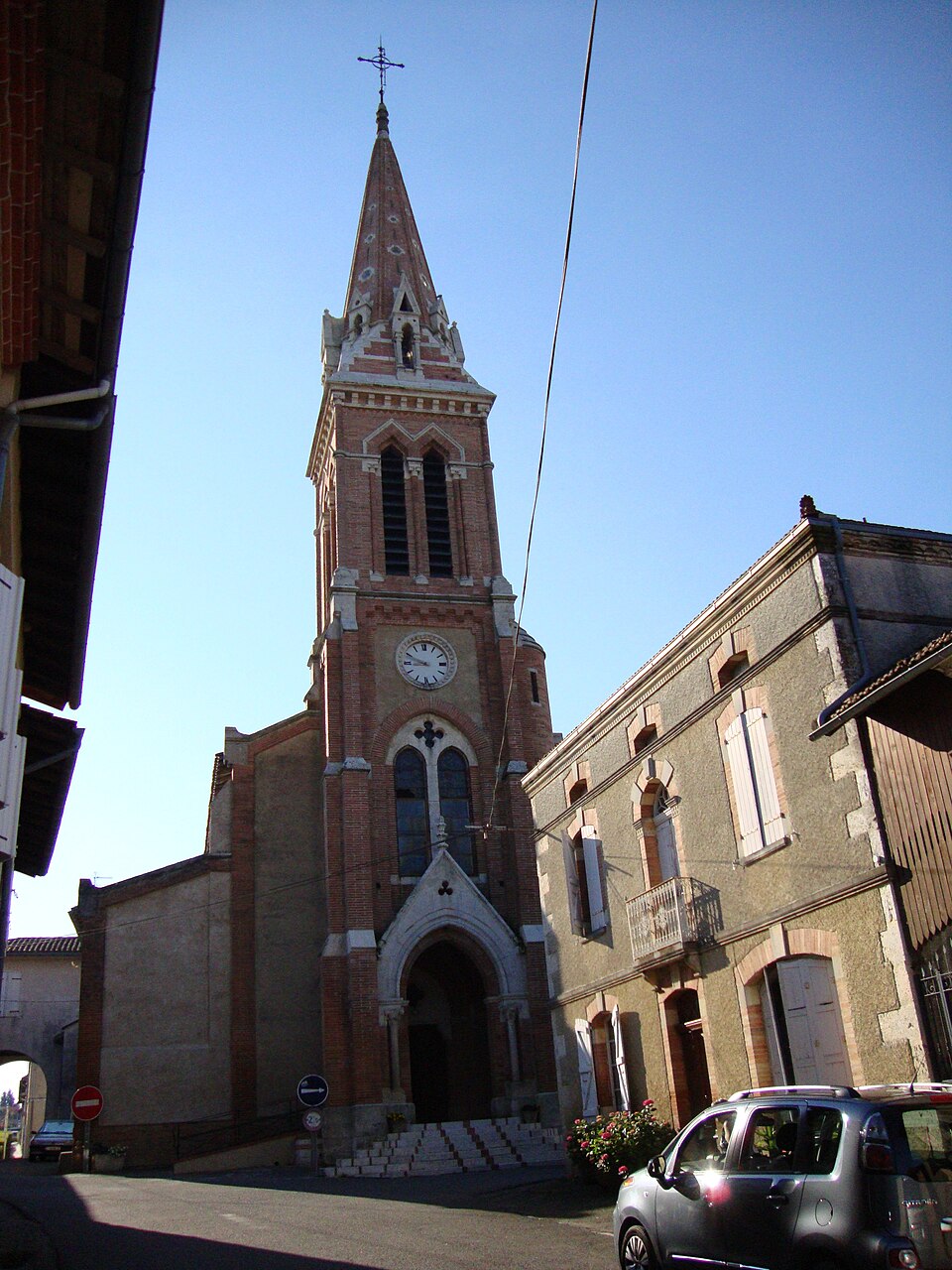 Monferran — Savès (Gers, Fr) église côté façade