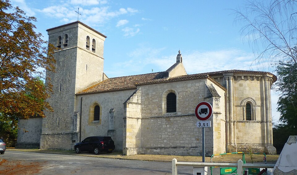 Église Saint — Martin de Villenave — d'Ornon vue rue