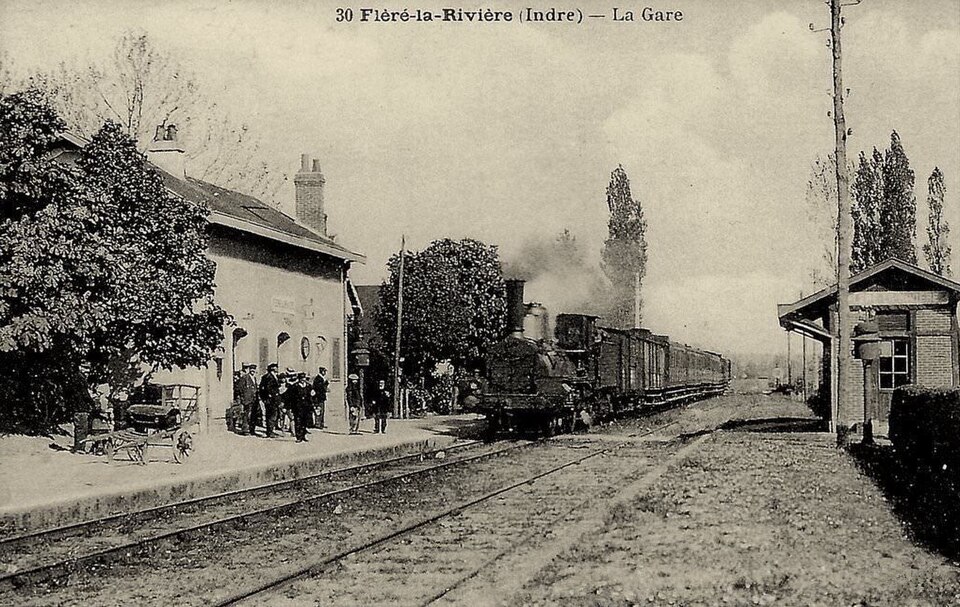 Fléré — la — Rivière La Gare vers 1910