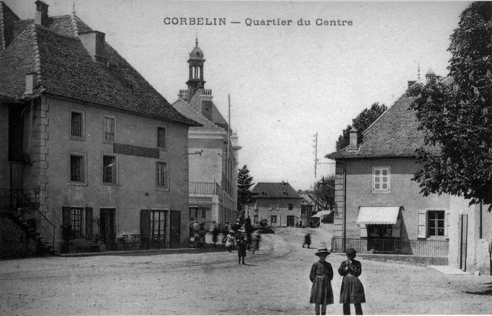 Corbelin, quartier du centre en 1912, p 63 de L'Isère les 533 communes