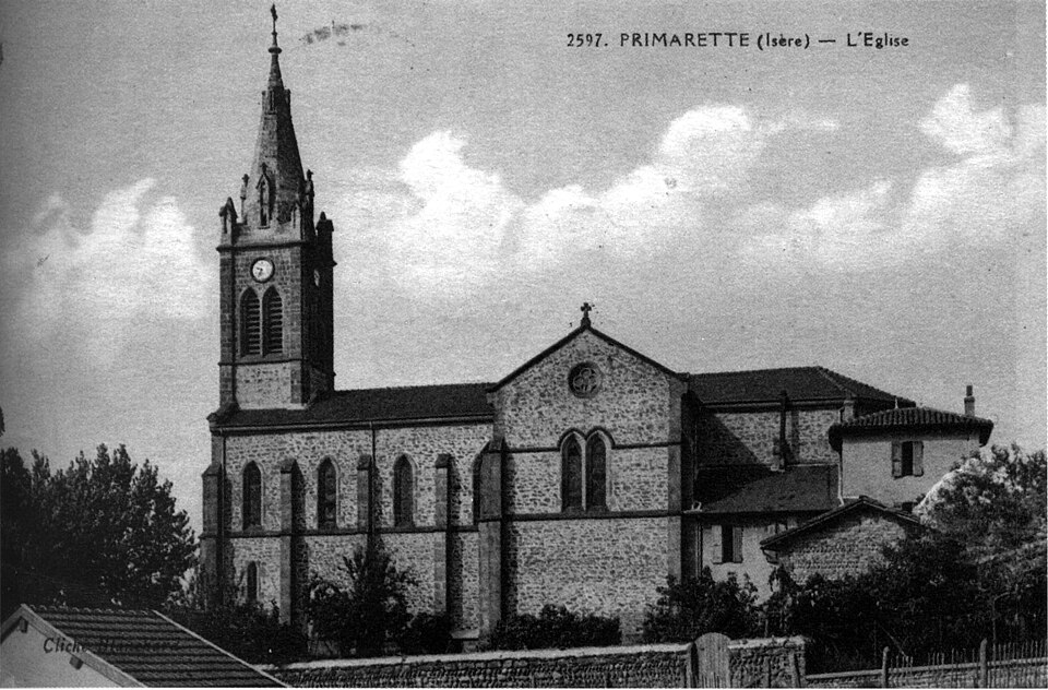 Primarette, l'église, 1911, p169 de L'Isère les 533 communes — cliché Blanchard