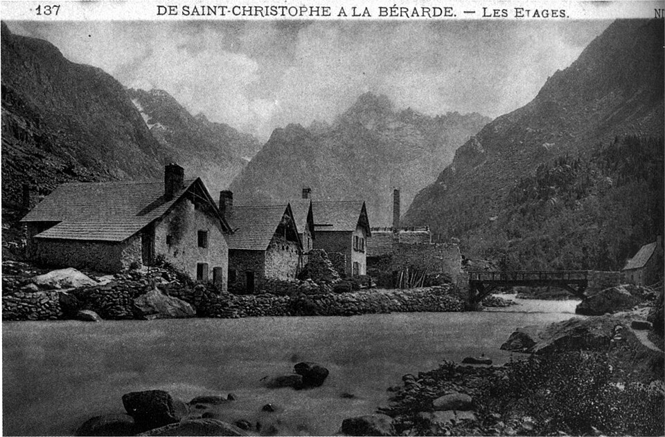 Saint — Christophe — en — Oisans, de Saint — Christophe à la Bérarde — les Etages, vers 1935, p192 de L'Isère les 533 communes