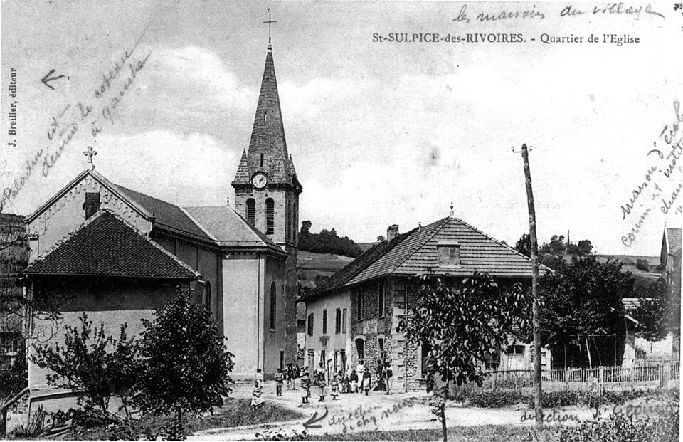 Saint — Sulpice — des — Rivoires quartier de l'église, 1908, p230 de L'Isère les 533 communes