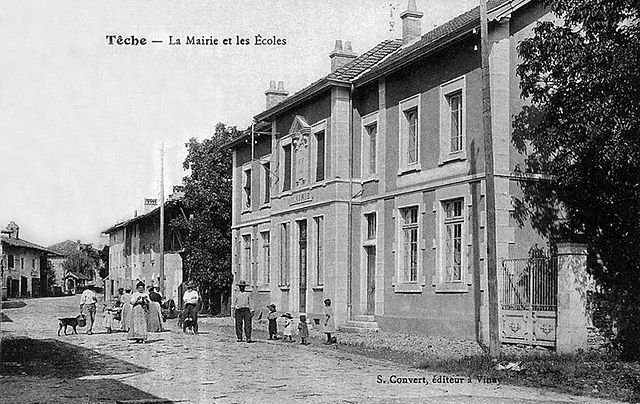 Teche mairie et école début XX siècle