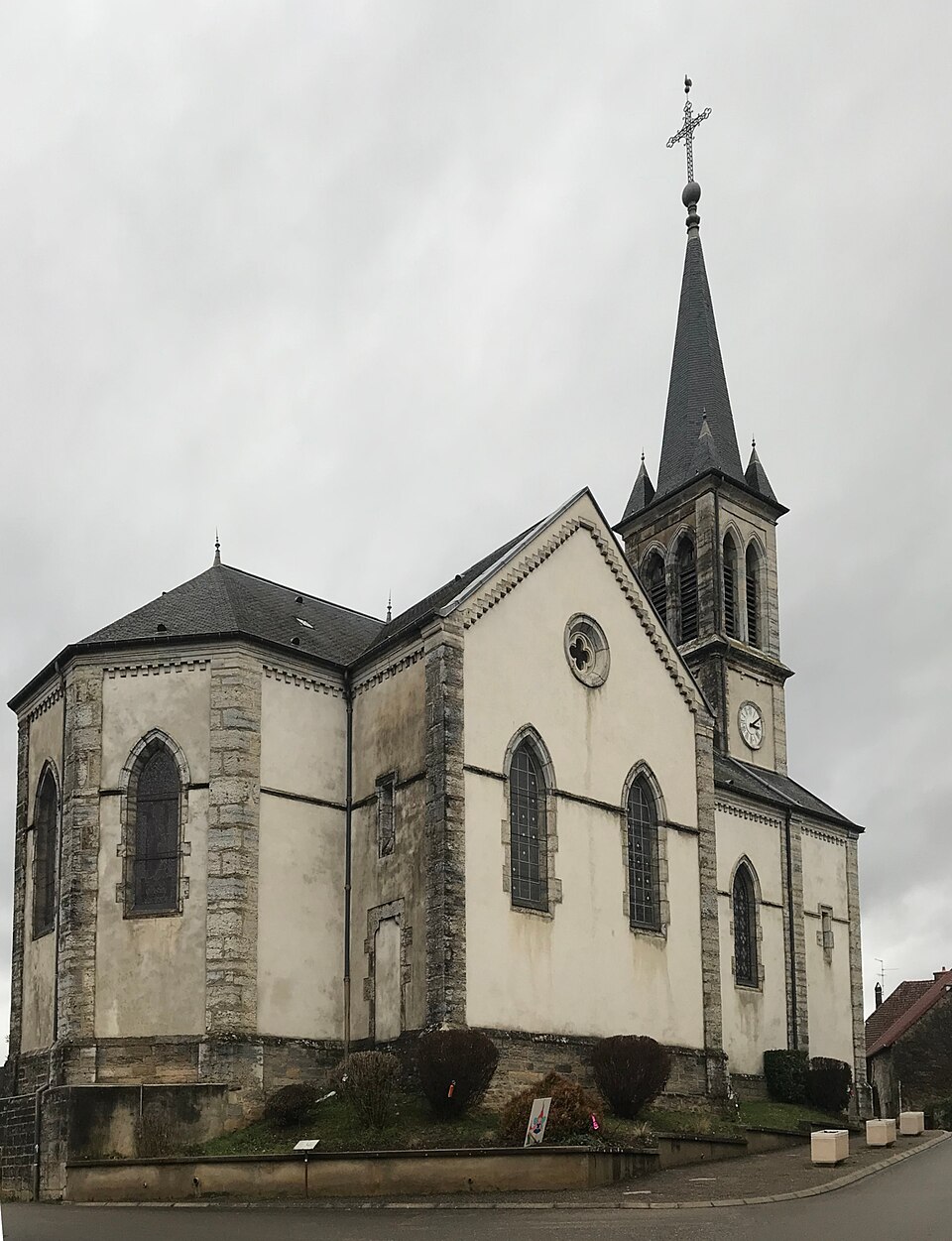 Église Saint — Paul d'Amange (Jura, France) en janvier 2018