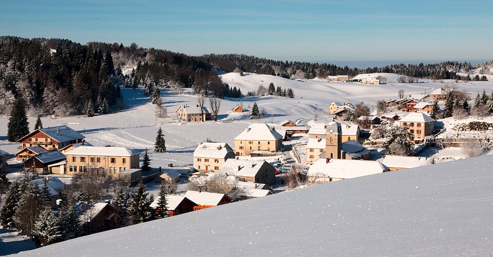 Village de la Pesse en hiver