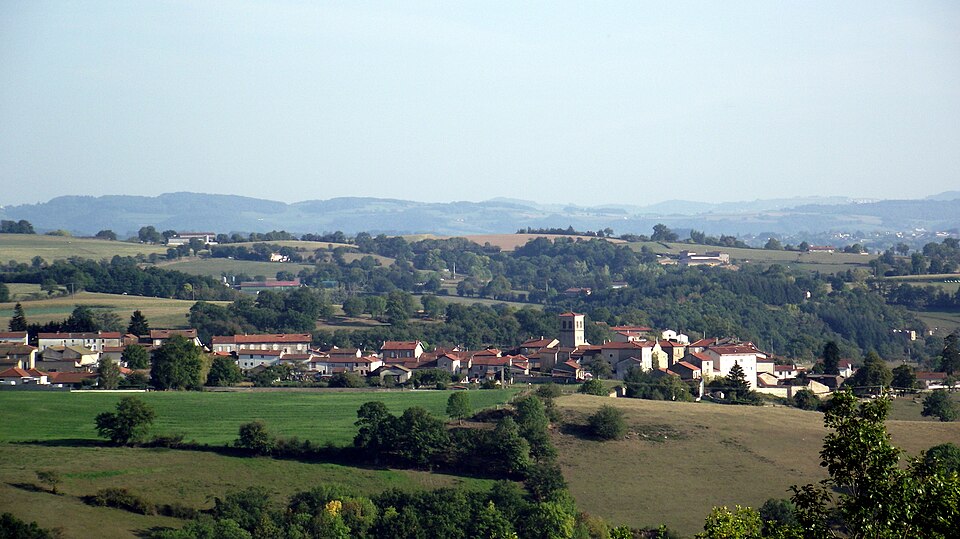 Le village de Cottance, vu de Rozier — en — Donzy