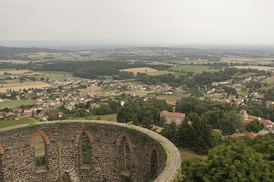 View of Marcilly — le — Châtel from the Sainte — Anne castle (2)