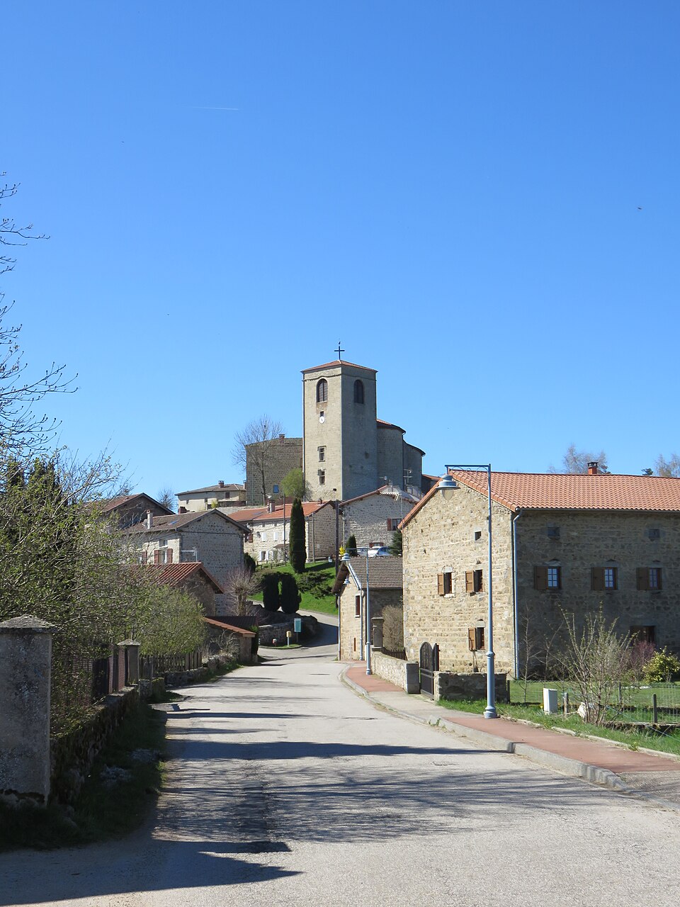 Vue village de Leignec (Merle — Leignec, Loire, France)