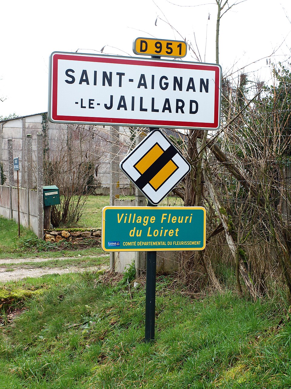 Saint — Aignan — le — Jaillard — FR — 45 — panneau d'agglomération — 01