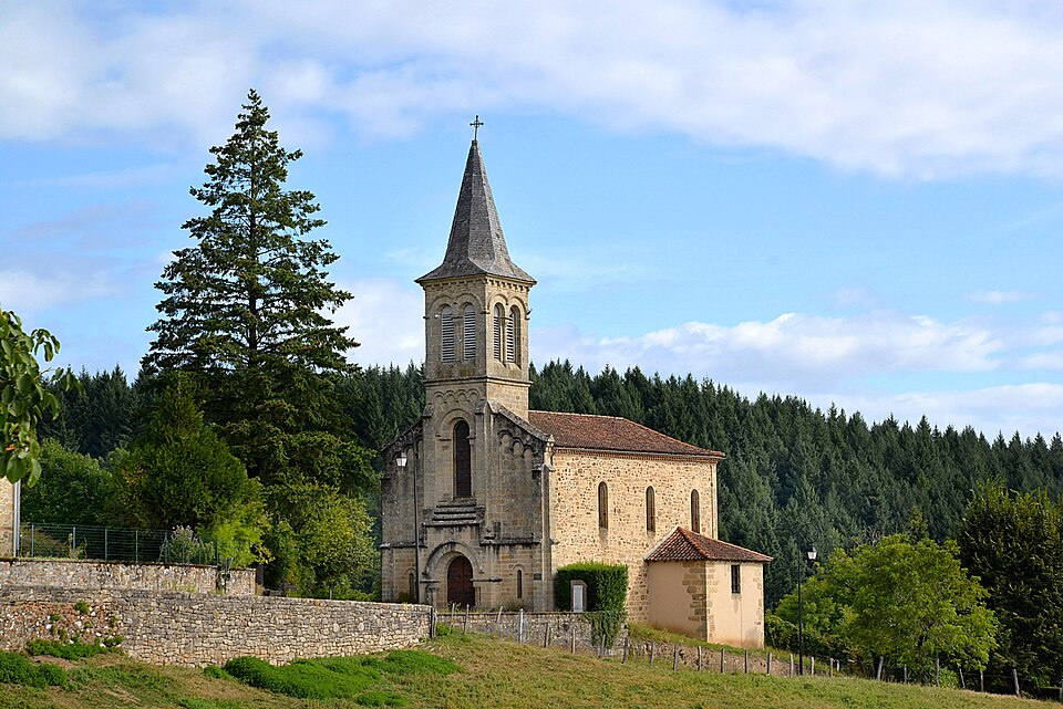 Église Saint — Brice de Saint — Bressou. Vue sud — ouest