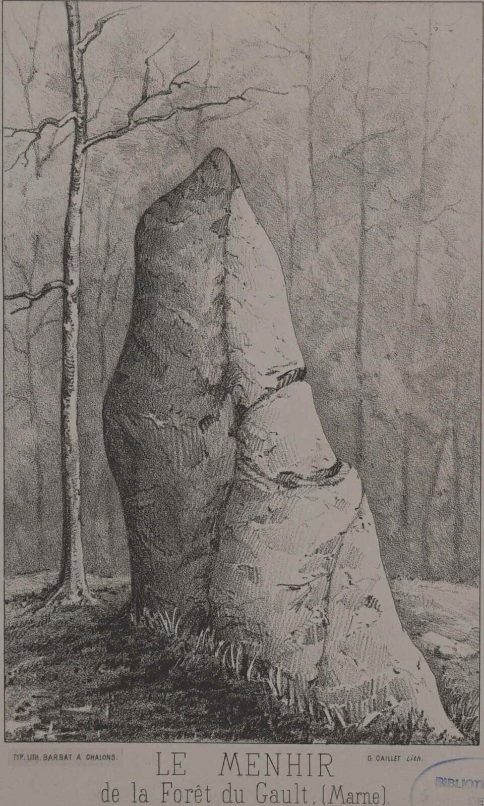 Menhir de la foret du Gault BMR CXLI 175