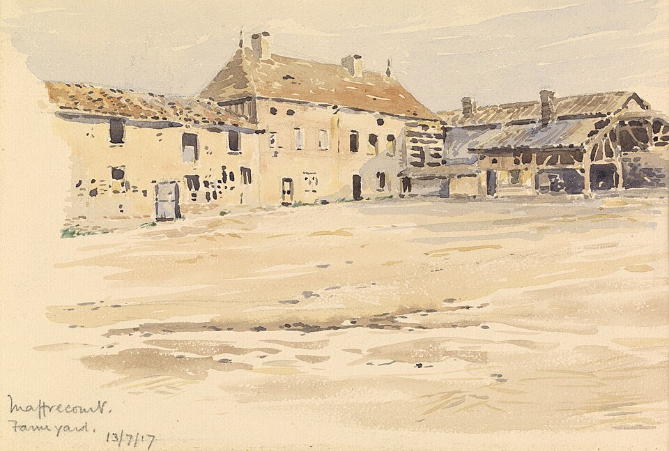Maffrecourt, 1917 — a Farmyard Art.IWMART3434